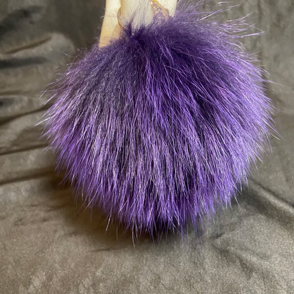 Purple Fur Fox Keychain